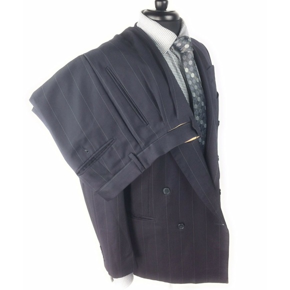 Pal Zileri Pinstripe Mens Suit Double Breasted - Picture 4 of 8